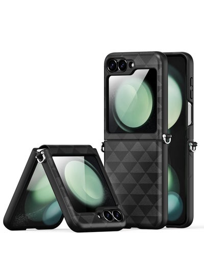 Buy DUX DUCIS Fitt Series Cover for the Samsung Galaxy Z Flip 6 mobile phone TPU + PU Texture Full Cover Phone Case - Black in Egypt