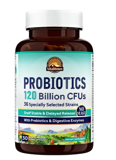 Buy Probiotics 120 Billion CFUs,Digestive & Immune Support,,30 Caps in UAE