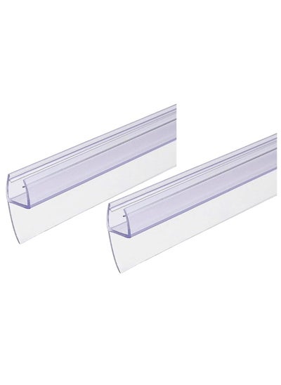 Buy 2 Meter Durable Translucent Weather Stripping Seal Sweep With Drip Rail Shower Door Pvc Silicone Lip Seal Strip For Frameless Glass Pack Of 2 Side Lip 12Mm in UAE