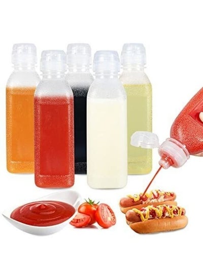 Condiment Squeeze Bottles, Empty Squirt Bottle, Leak Proof - for Ketchup, Mustard, Syrup, Sauces, Dressing, Oil, Arts & Crafts, BPA Free Plastic 
