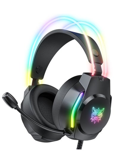 Buy 3.5mm RGB Wired Gaming Headset Earphones X26 Headphones in Saudi Arabia