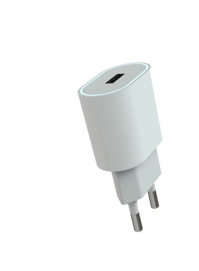 Buy ASPOR A818 2.4A IQ Home charger Plus IPHONE Cable- 1USB - EU PIN - White in Egypt