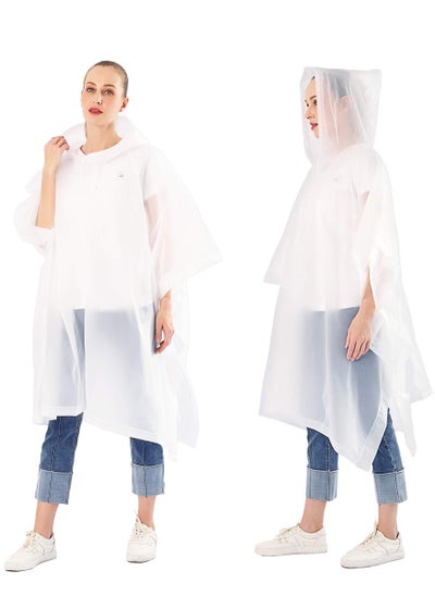 Buy Portable EVA Raincoats for Adults, KASTWAVE Reusable Rain Ponchos with Hoods and Sleeves Lightweight Raincoats for Lightweight for Adults, Emergency, Camping, Men, Women in Saudi Arabia