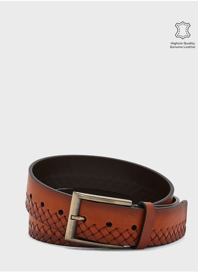 اشتري Premium Italian Full Grain Woven Leather Belt في السعودية