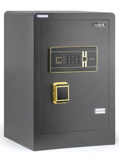 اشتري Safe Box Large with Digital Keypad and Key Lock - Security Locker for Money Jewelry Documents Home Office RB60H8-B (Size 58x38x34cm) Black في الامارات