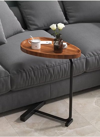 Buy C- Shaped Sturdy Nordic Style Coffee Table Sofa Side Table End Table For Living Room 45*30*61cm Black/Brown Metal in Saudi Arabia