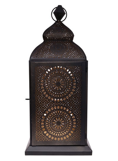 Buy HILALFUL Handmade Chakra Lantern, Large | Suitable for Living Room, Bedroom and Outdoor | Perfect Festive Gift for Home Decoration in Ramadan, Eid, Birthdays, Weddings | Made of Iron | Black in UAE