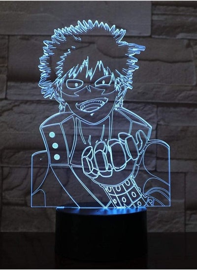 Buy 3D Illusion Lamp LED Multicolor Night Light My Hero Academia Bakugo Katsuki Gift for Boys Kids Room Decor Table Lamp Best Birthday Holiday Gifts for Children in UAE