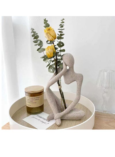 Buy Thinker Statues and Sculptures Sandstone Resin Thinker Statue Ornaments Abstract Style Sculptures Housewarming Gifts Housewarming Decorations Living Room Dining Desk Decorations Right Small in UAE