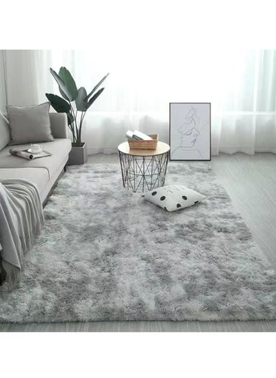 اشتري Modern Wool Fluffy Floor Mat Carpet with Anti slip High Pile Bottom with Upgraded Foam (Size 120×160CM) في الامارات