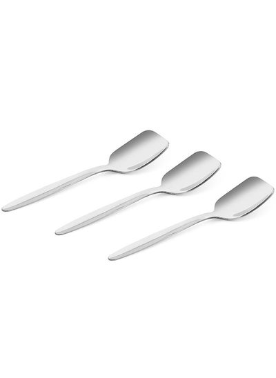 اشتري Vexana 3-Piece Ice Cream Spoon Set, Silver - 12 cm في الامارات