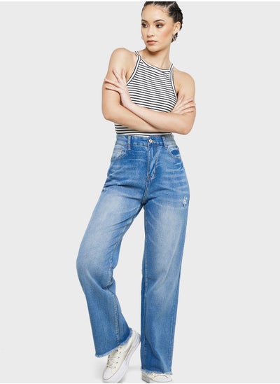 Buy Straight Fit Classic Mom Jeans in UAE