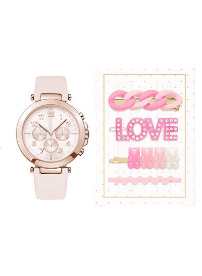 اشتري Ladies Casual Analog Watch & Hair Clip Set A1139R-42-C12 في السعودية