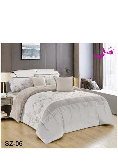 Buy Moon Fur Winter King Size 6 Pieces Bedspread Quilt Set Double Size 250x230cm in Saudi Arabia