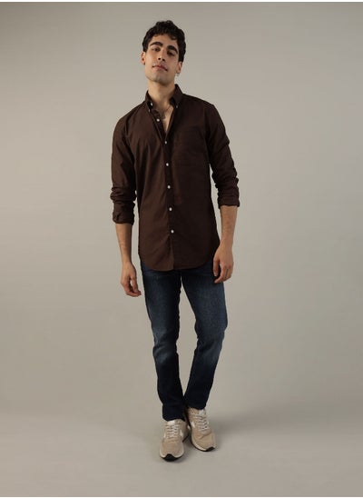 Buy AE Slim Fit Flex Oxford Button-Up Shirt in Saudi Arabia