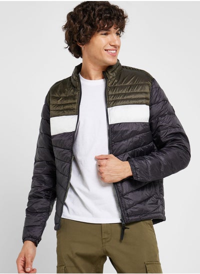 Buy Colour Block Puffer Jacket in UAE