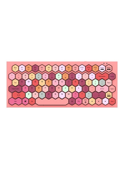 اشتري لوحة مفاتيح Mofii Phoneix اللاسلكية BT بألوان مختلطة 83 مفتاح لوحة مفاتيح صغيرة محمولة للفتيات للهاتف/الكمبيوتر اللوحي/الكمبيوتر المحمول وردي في الامارات