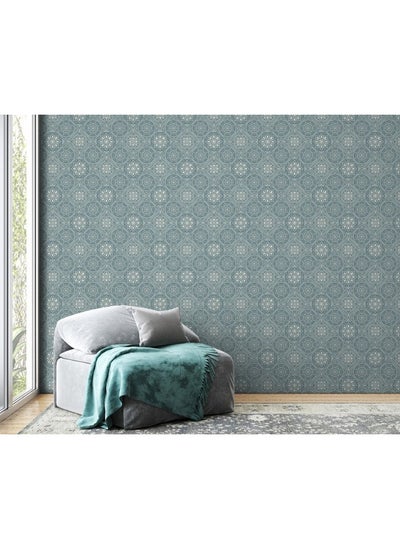 Buy Capel Burmese Flower Fabric Wallpaper Covers An Area ​​Up To 4.2Mx3M With Adhesive And Smoothing Tool in Egypt