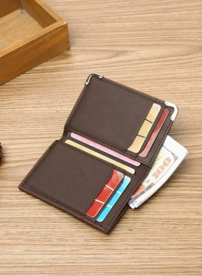 Buy Elegant Slim Classic Small Wallet For Men - Brown in Saudi Arabia