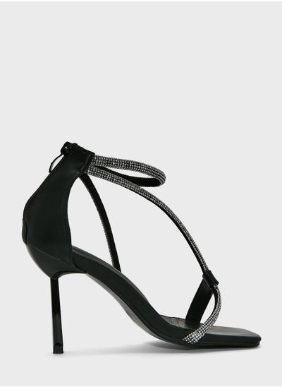 Buy Diamante Criss Cross Strap  Sandal in Saudi Arabia