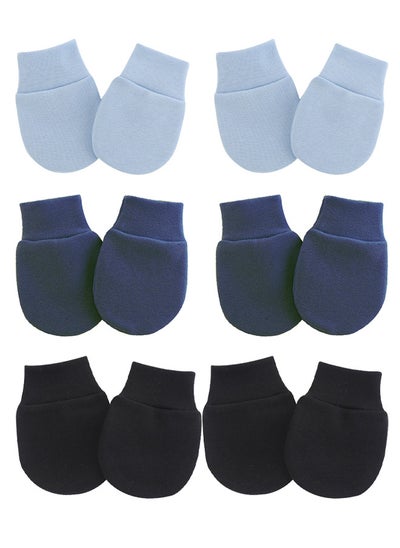 Buy 6 Pairs Baby Scratch Mittens Unisex Cotton Gloves Suitable For 0-6 Months in UAE