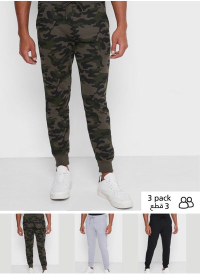 Buy 3 Pack Essential Joggers in Saudi Arabia