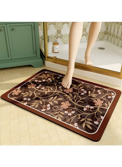 Buy Diatom Bath Mats,Anti-Slip Bathroom Floor Mats and Quick Dry Bath Rug 40x60cm in UAE