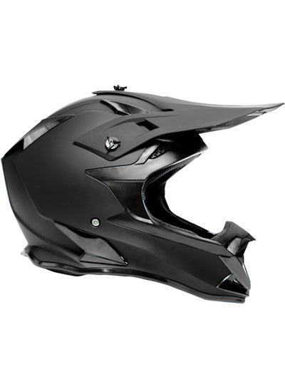 اشتري Motocross Dirt Bike Off Road Full Face Helmet, Matt Black 1 PC في الامارات