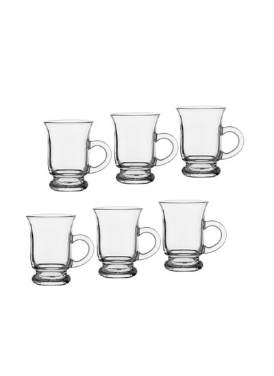 Buy Set of 6 clear glass tea cups in Saudi Arabia