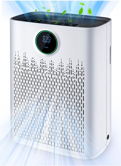 Buy Air Purifiers for 60㎡ Large Room, with PM2.5 Air Quality Display, 22dB Sleep Mode, Aromatherapy,ZY3866 HEPA Filter in UAE