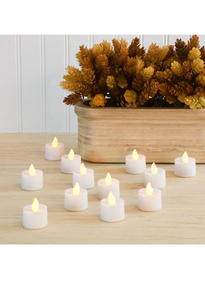 اشتري HILALFUL Flameless Candle - Pack of 12 | Battery Operated | Suitable for Living Room, Bedroom and Indoor Spaces | Perfect Festive Gift for Home Decoration in Ramadan, Eid, Bithdays, Weddings في الامارات