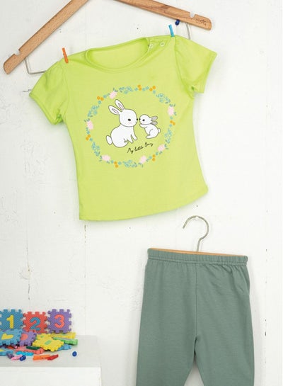 اشتري Baby Girls Short & T-shirt Bunny set في مصر
