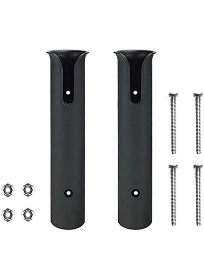 اشتري Fishing Rod Holder Bracket Wall Mounted Boat Side Mount Tool Holder Tube Links with Screws Pole Tube,Fishing Rod Rack with Screws for Boat Kayak Fishing Cooler Trailer Black 2 sets في السعودية