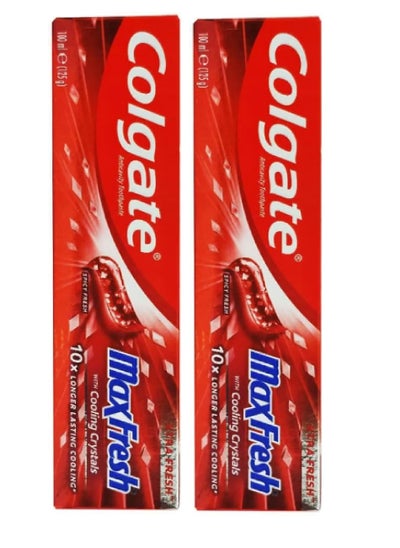 Buy Pack Of 2 Max Fresh Crystal Spicy Toothpaste 2X100ml in Saudi Arabia