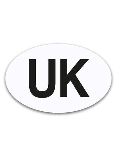 Buy Magnetic UK Car Sticker For Driving Abroad, Strong, Durable, Weather Resistant, Long Lasting, UK PLATES, SIGNS FOR Use In The EU or European Countries (White) in UAE