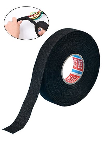 Buy Professional Double -Sided Electrical Tape，Flame Retardant Indoor Outdoor High Temperature Resistance Electric Tape, Premium Black Waterproof  Resistance Tape Single Roll Black(19MM*25M) in Saudi Arabia