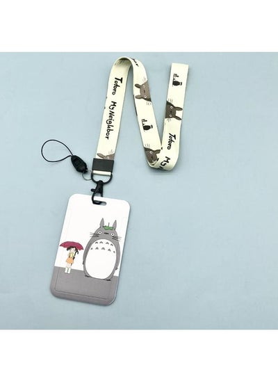 Buy Card Holder with Neck Strap Lanyards Totoro and the Mysterious Girl Painting For Keys Keychain Badge Holder Compatible with Credit Card / Student Card / Bus Transportation Card in UAE