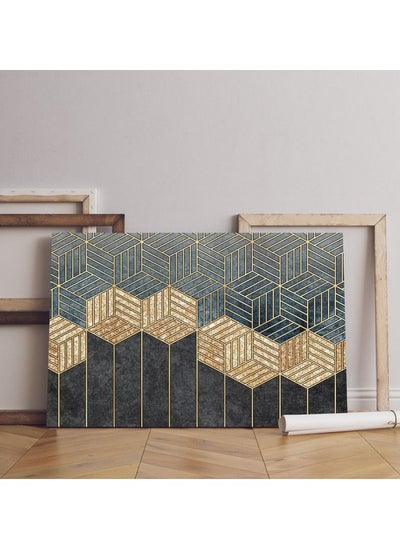 اشتري Home Gallery modern minimalist style geometric golden art Printed canvas wall art في مصر