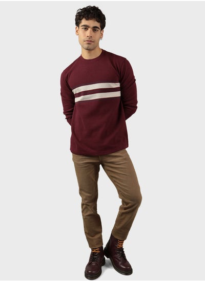 Buy Color Block Crew Neck Sweatshirt in Saudi Arabia