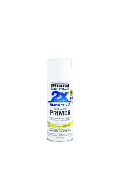 Buy Rust-Oleum Spray Paint Painters Touch 2X Flat Primer White 12oz in UAE