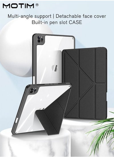 اشتري Case for iPad Pro 11 inch 2022/2021/2020/2018 Model (4th/3rd/2nd/1st Generation) Cover Y-Fold Design With Multi-Angle Stand Function Protective Shockproof Shell في السعودية