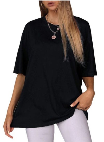 Buy Nileton T-Shirt Drop Shoulder Oversized - Black in Egypt