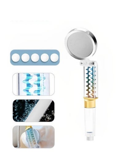 Buy Shower Head Clear,Handheld Shower For Removes Chlorine And Harmful Pollutants,Double High Pressure Head Handheld Shower Set in Saudi Arabia