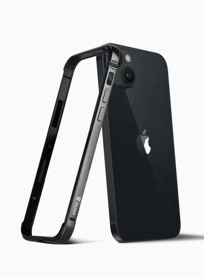 Buy RAEGR iPhone 15 Plus Case | Anodized Aluminum Bumper | Mag-Safe Compatible | Edge Armor Protective Minimal Case Designed for iPhone 15 Plus  (6.7-Inch) 2023 - Black RG10493 in UAE