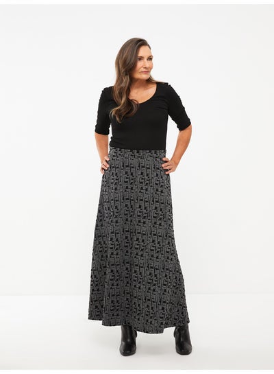 Buy Elastic Waist Patterned Ponte Women's Flare Skirt in Egypt