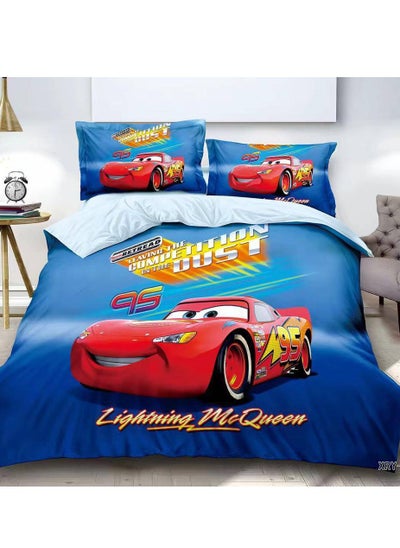 Buy Disney Three-Piece Set Cotton Quilt Single Size Comforter Bedding Set, Anime Cartoon Bed kids Duvet Cover Set in UAE