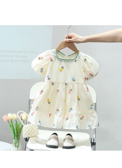 اشتري Baby New Summer Cotton Princess Skirt Floral Dress في السعودية