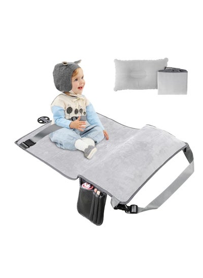 Buy Toddler Airplane Travel Bed Airplane Travel Essentials Kids Kids Car Seat Baby Seat Extender Inflatable Airplane Foot Rest Portable Airplane Travel Bed Baby Seat Extender Grey in Saudi Arabia