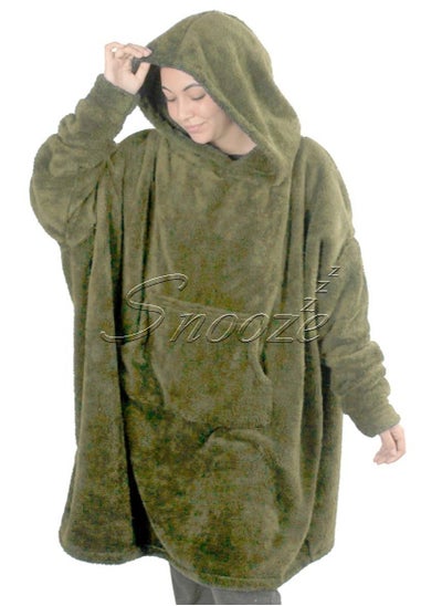 Buy Snooze, Over-sized Wearable Blanket with Hodi, Dark green in Egypt