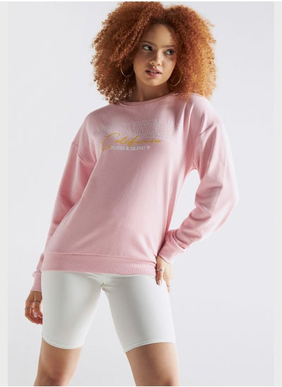 Buy Printed Crew Neck Sweatshirt in UAE